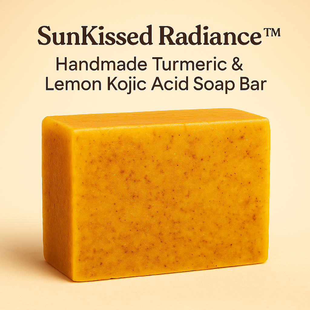 SunKissed Radiance™ - Handmade Turmeric & Lemon Kojic Acid Soap Bar