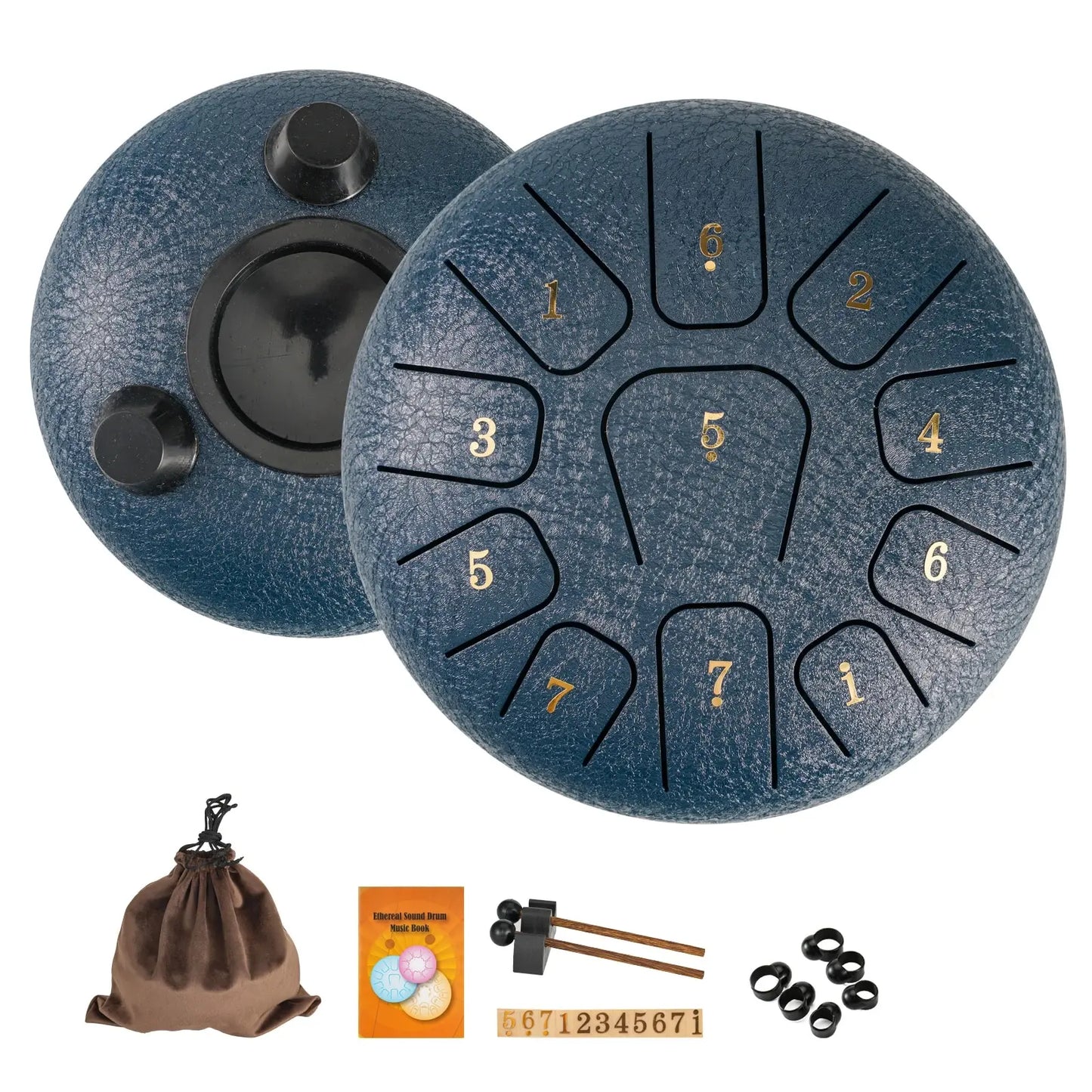 AnxiEase™ Steel Tongue Drum - Natural Stress Relief & Relaxation Sound Therapy Instrument
