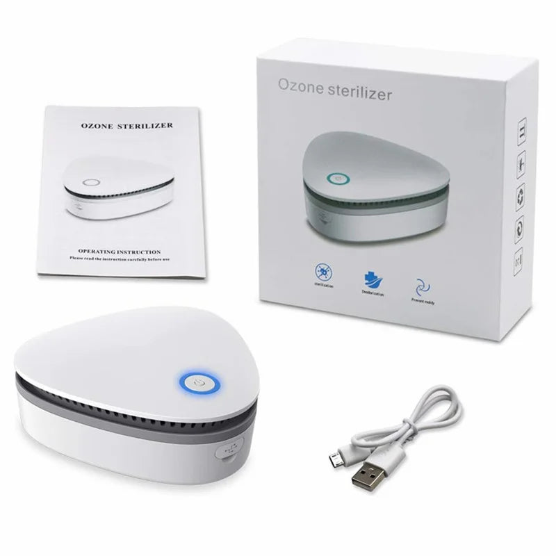 Portable Ozone Generator - Air Purifier & Sterilizer for Home, Car & Fridge