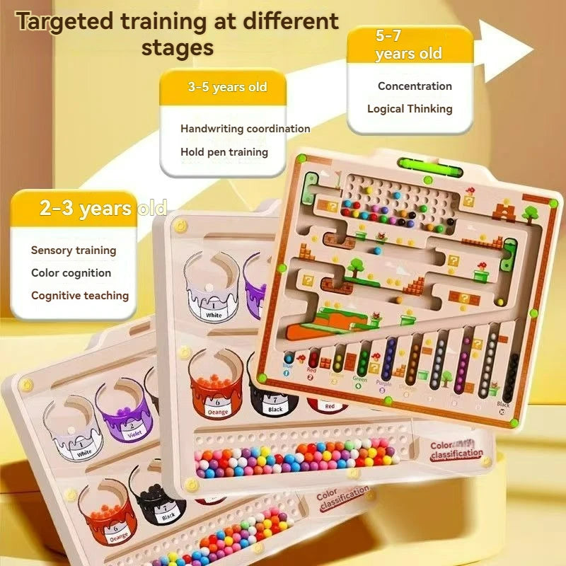 Screen-Free Learning Maze - Magnetic Ball Puzzle for Kids | EMF-Free Alternative to Tablets & Phones