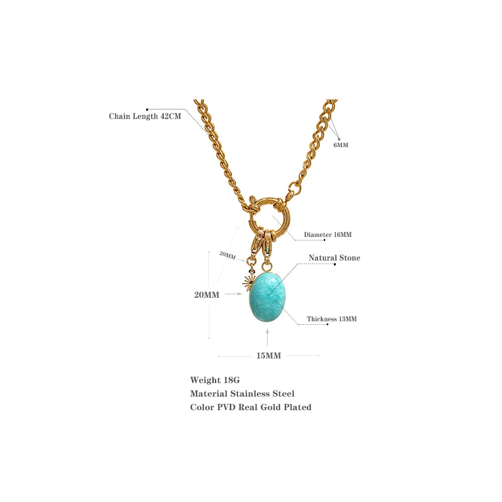Amazonite Serenity Necklace - Natural Stone | Portal of Intuition and Inner Peace