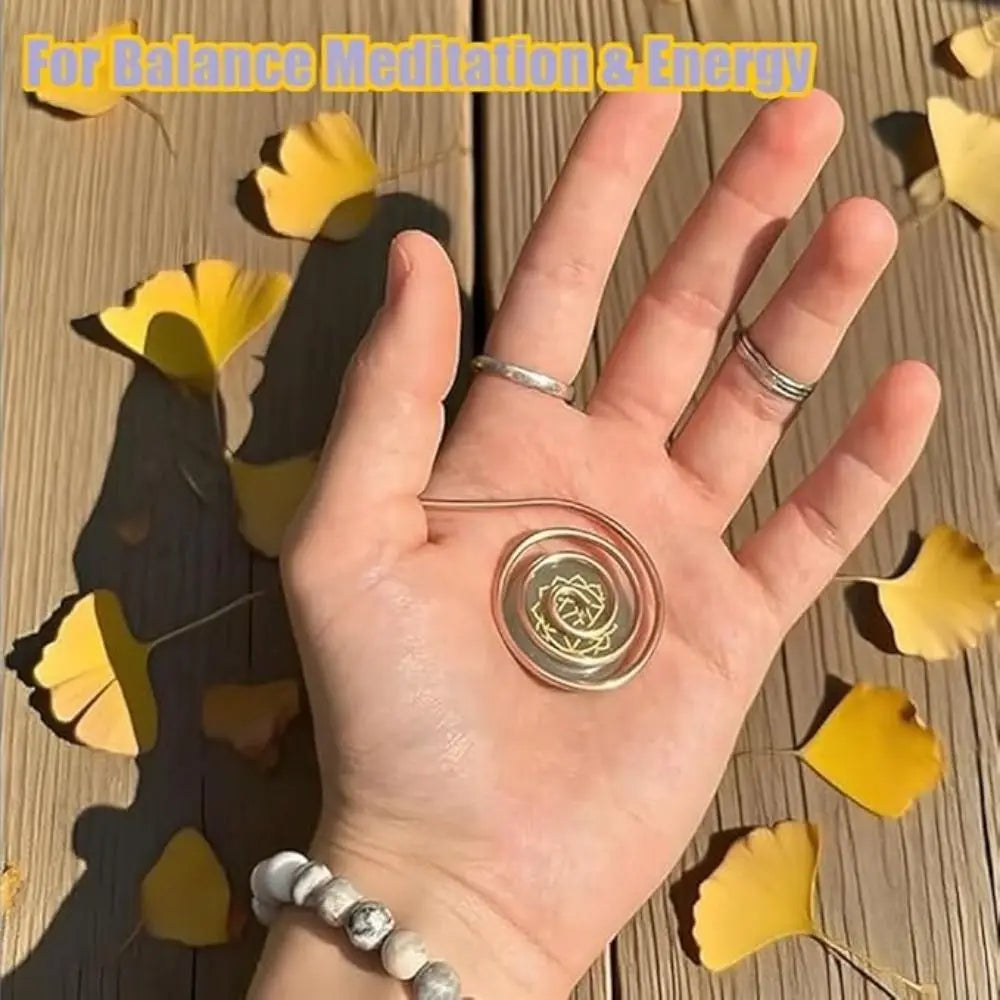Ancestral Copper Spiral - Energetic Palm Ring | Ancient Connection and Well-being