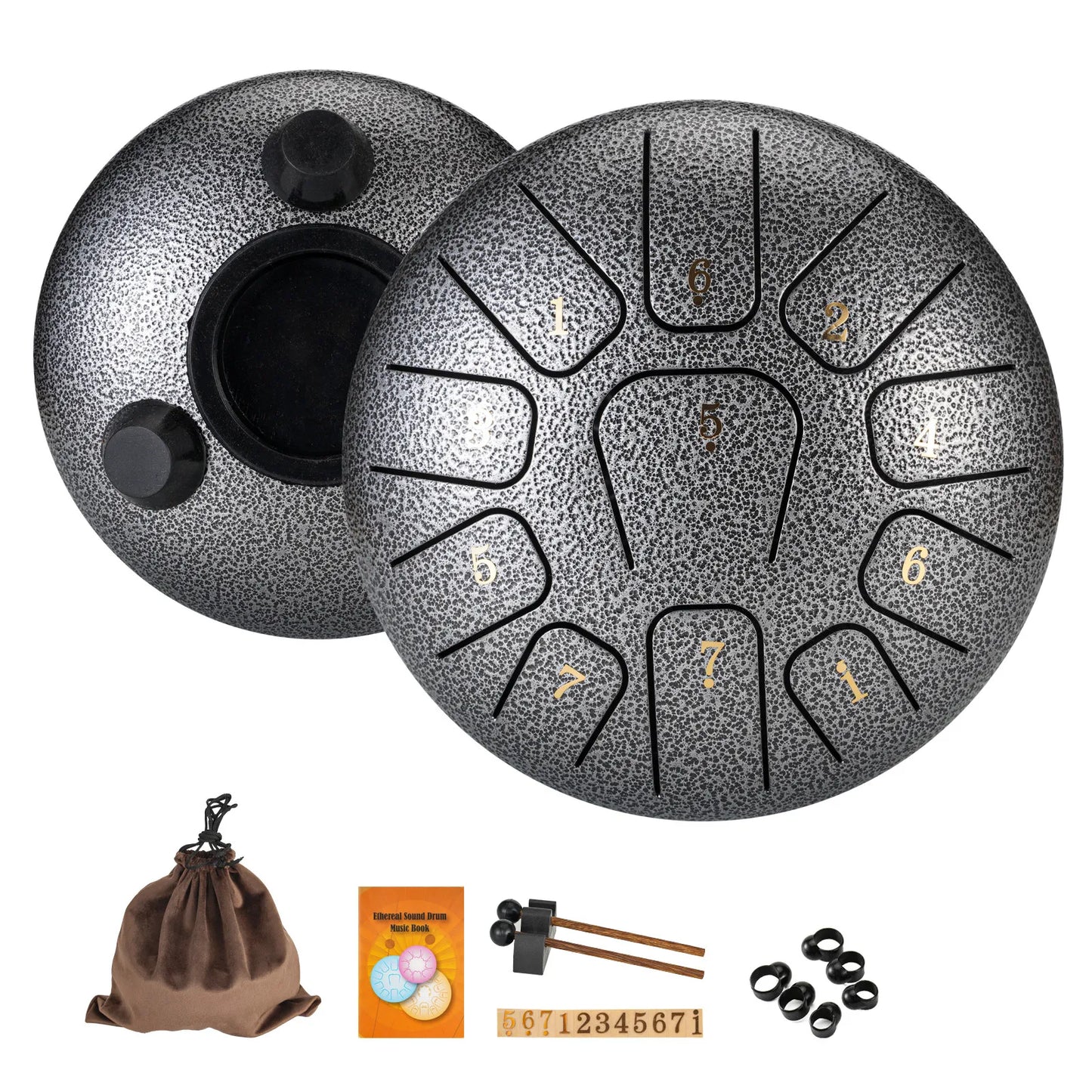 AnxiEase™ Steel Tongue Drum - Natural Stress Relief & Relaxation Sound Therapy Instrument