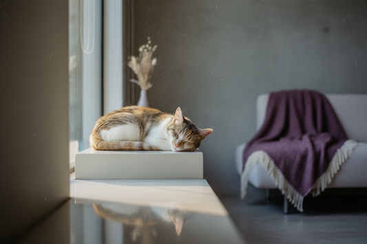 Serene cat resting in natural light - embodied coherence and ancient wisdom - Gaia Waves