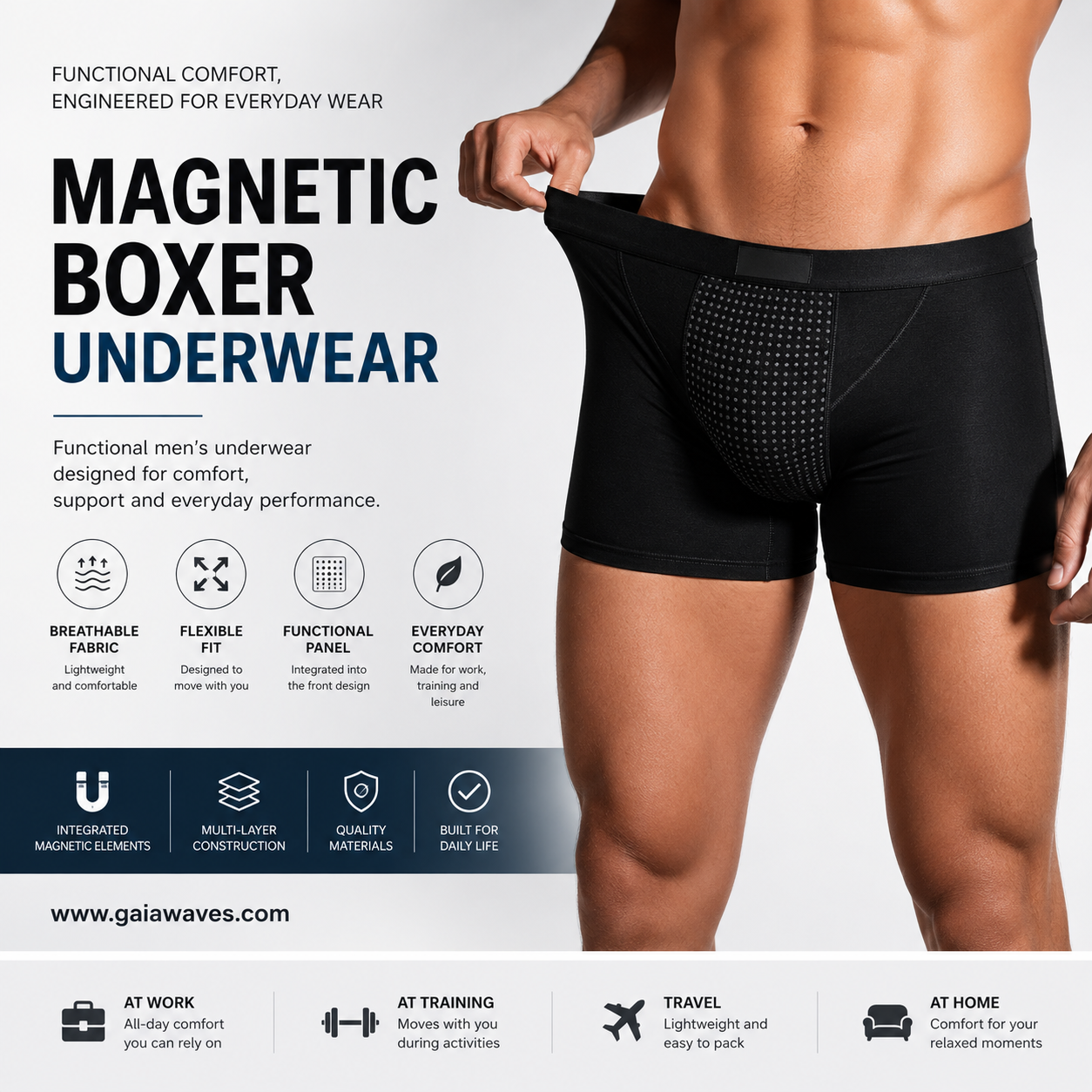 Magnetic Boxer Underwear | Comfort & Men's Wellness