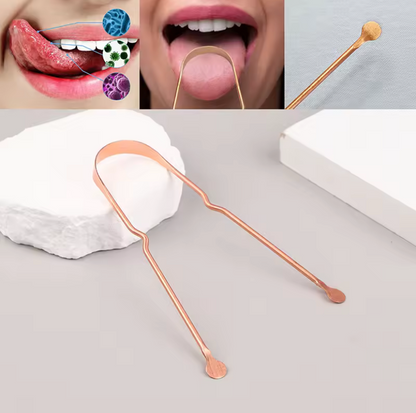 AyurCopper™ - Pure Copper Tongue Scraper | Traditional Ayurvedic Oral Care Ritual