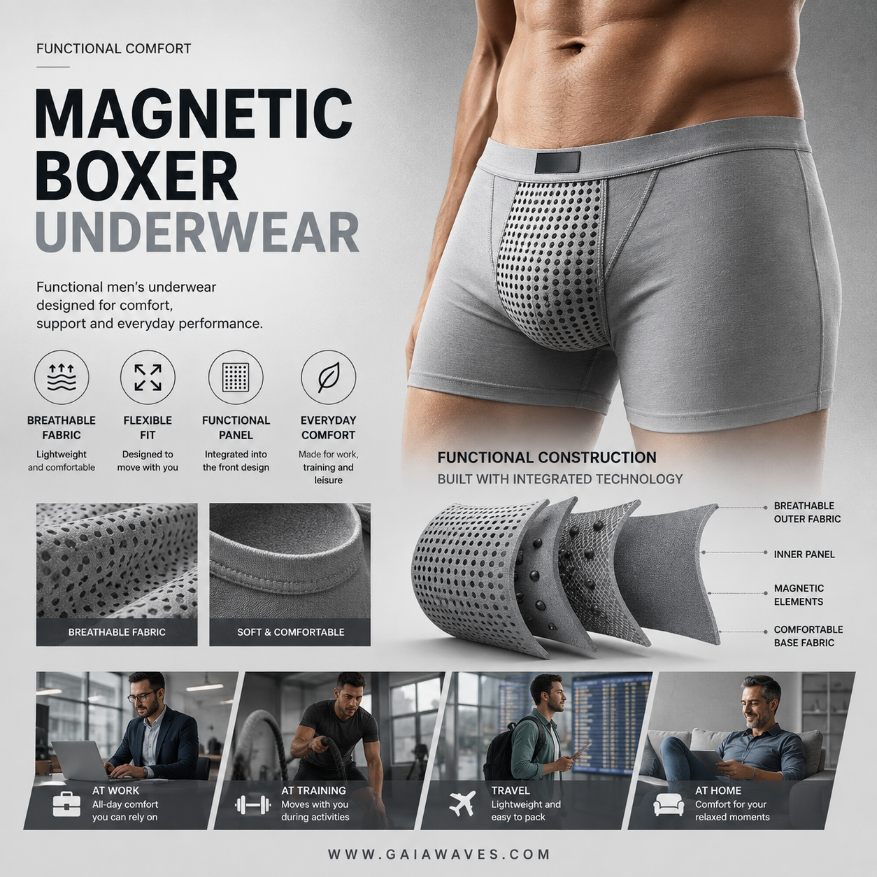 Magnetic Boxer Underwear | Comfort & Men's Wellness