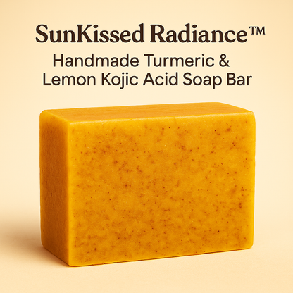 SunKissed Radiance™ - Handmade Turmeric & Lemon Kojic Acid Soap Bar