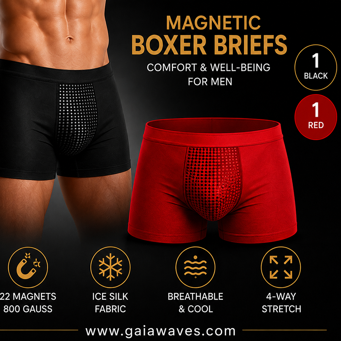Magnetic Boxer Underwear | Comfort & Men's Wellness