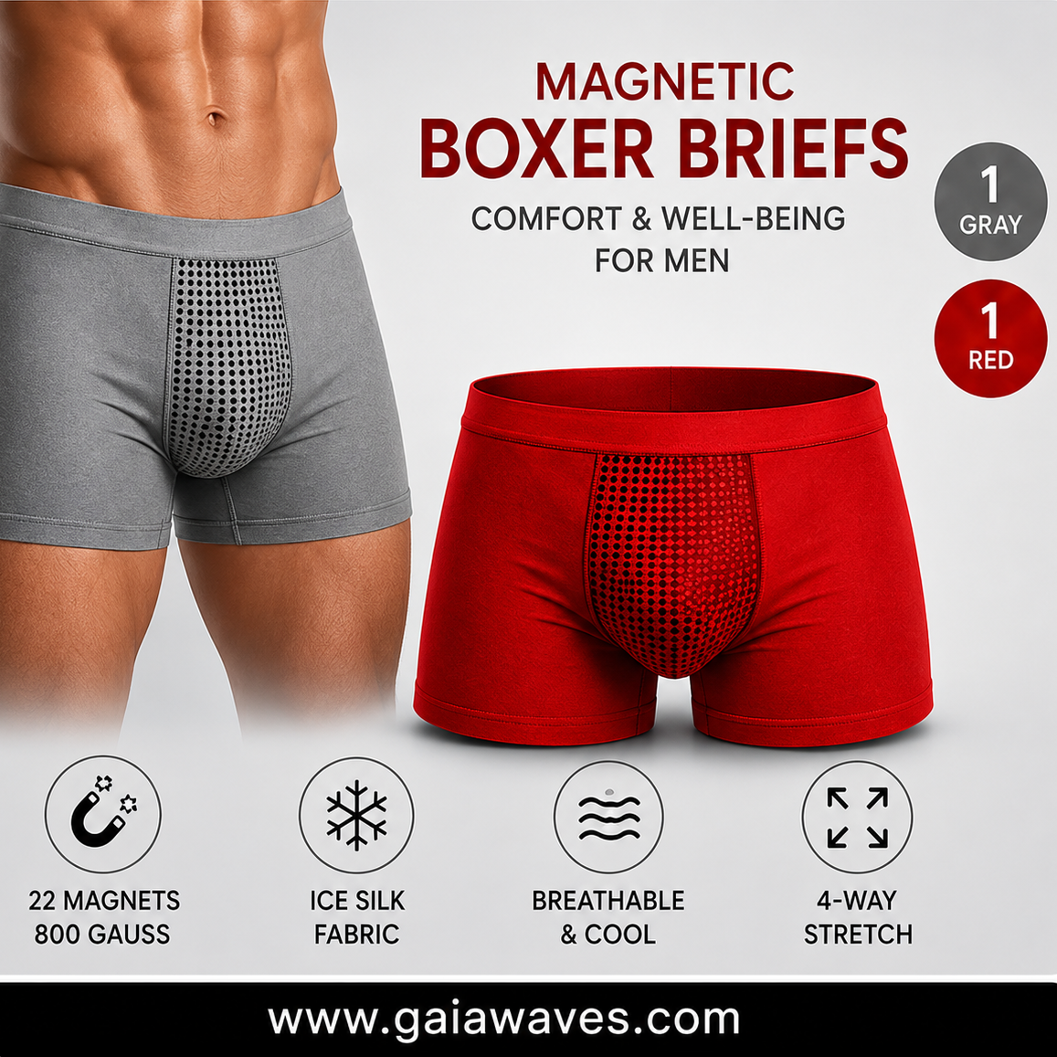 Magnetic Boxer Underwear | Comfort & Men's Wellness