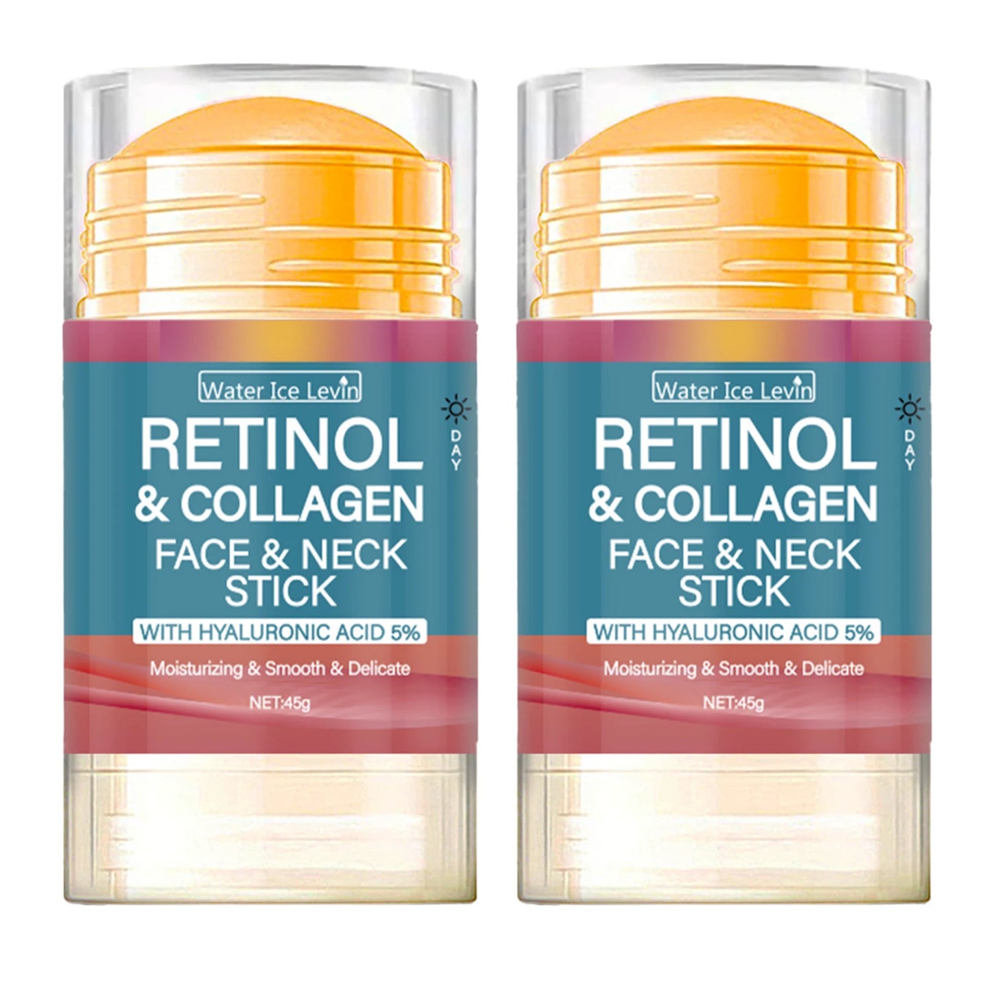 Retinol & Collagen Face Stick - Anti-Aging Firming Cream with Hyaluronic Acid for Wrinkles & Glow