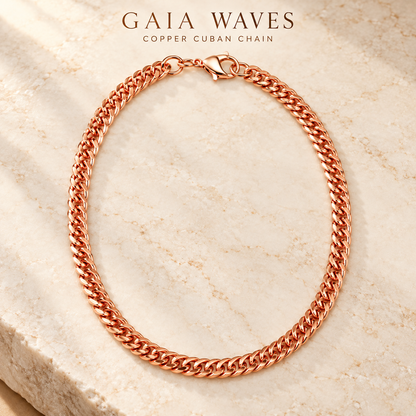 Collar de Cobre Puro - Estilo Cubano
