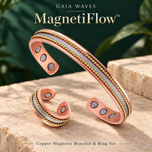MagnetiFlow™ — Copper Magnetic Bracelet & Ring Set