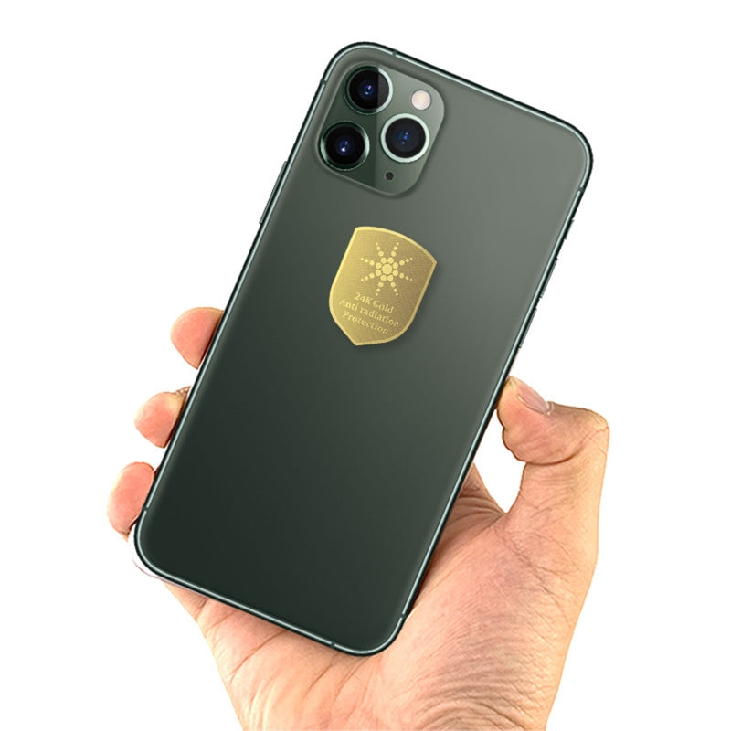 EMF Protection Stickers - 5G Radiation Shield for Phone iPad Laptop | 99.9% Protection | 10-Pack Gold Plated