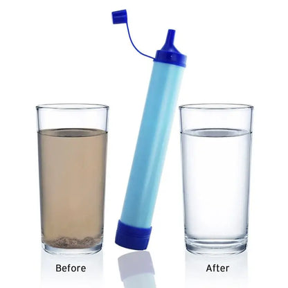 Portable Water Filter Straw - Emergency Survival Purifier for Camping Hiking & Outdoor Adventures