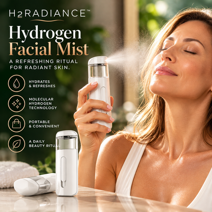 H2Radiance™ - Portable Hydrogen Water Diffuser 800ppb | Facial Hydration Mist