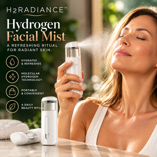H2Radiance™ - Portable Hydrogen Water Diffuser 800ppb | Facial Hydration Mist