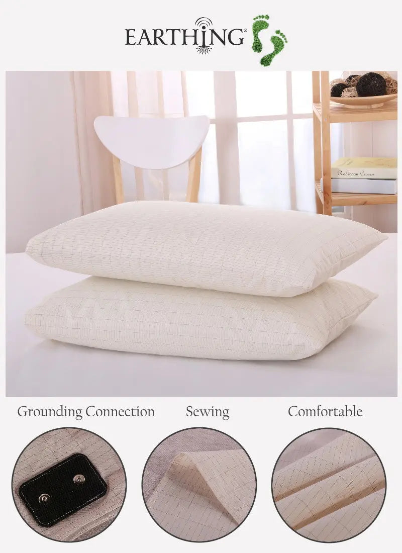 EARTHED Grounding Pillowcase - Natural EMF Protection & Earth Connection for Restorative Sleep