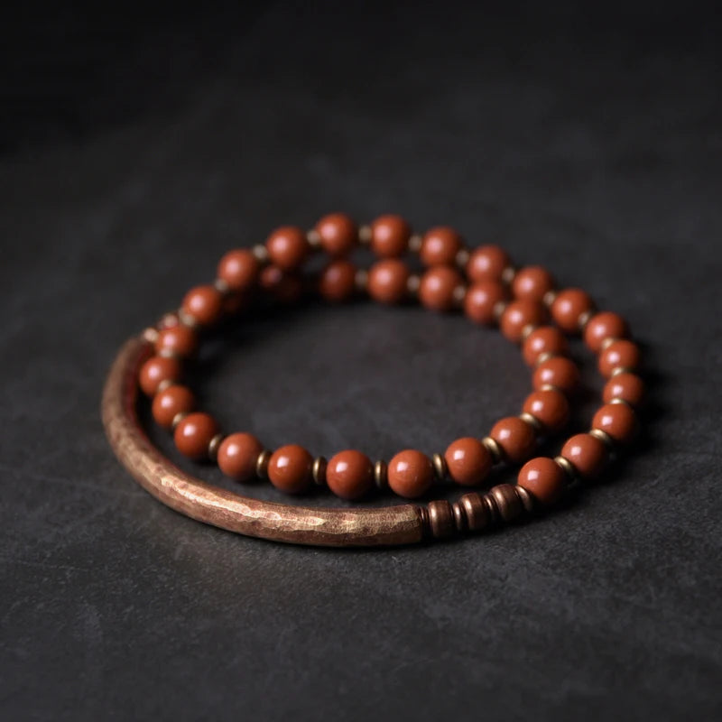 Luxury Sacred Stone Bracelets - Jade, Jasper & Obsidian with Copper - Handcrafted African Energy Jewelry