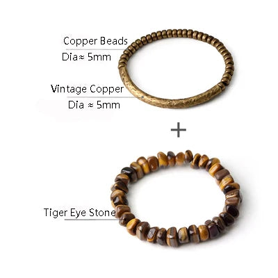 TigerLux - Premium Tiger Eye & Copper Bracelet