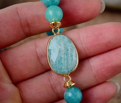 NefertariFlow™ - Sacred Amazonite Bracelet | Awaken Your Inner Goddess