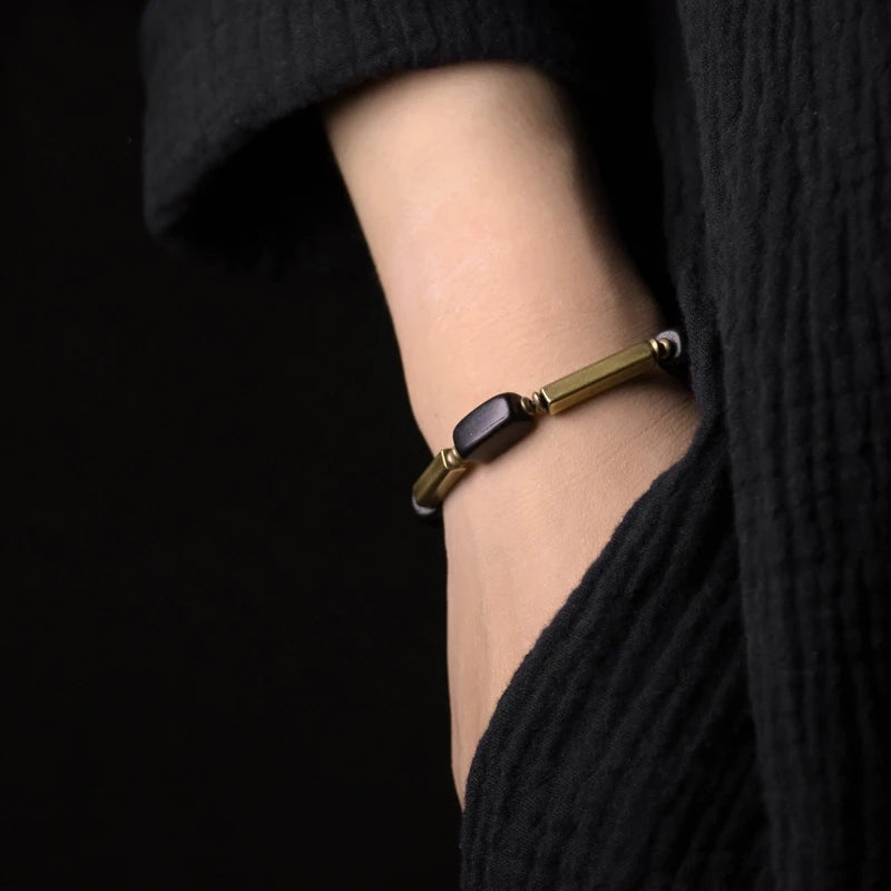 EbonyFlow™ - Ancestral Ebony & Copper Bracelet | Awaken Your Inner Strength