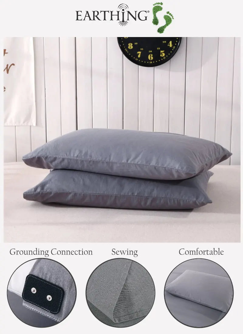 EARTHED Grounding Pillowcase - Natural EMF Protection & Earth Connection for Restorative Sleep