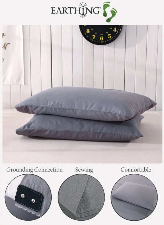 EARTHED Grounding Pillowcase - Natural EMF Protection & Earth Connection for Restorative Sleep
