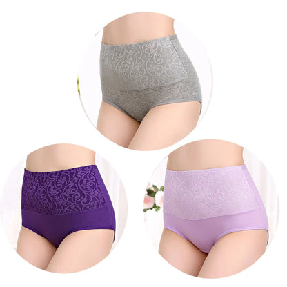 ComfortFit™ High Waist Cotton Briefs - 3-Pack Plus Size Underwear for Everyday Comfort L-5XL