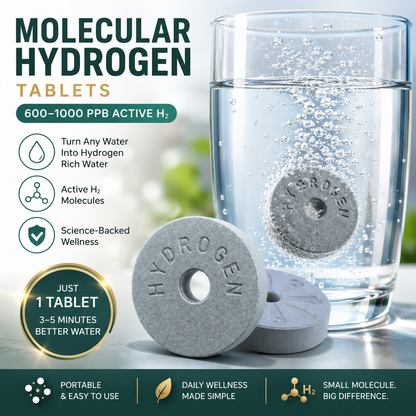 Molecular Hydrogen Tablets | 600-1000 PPB Active H₂ — Gaia Waves