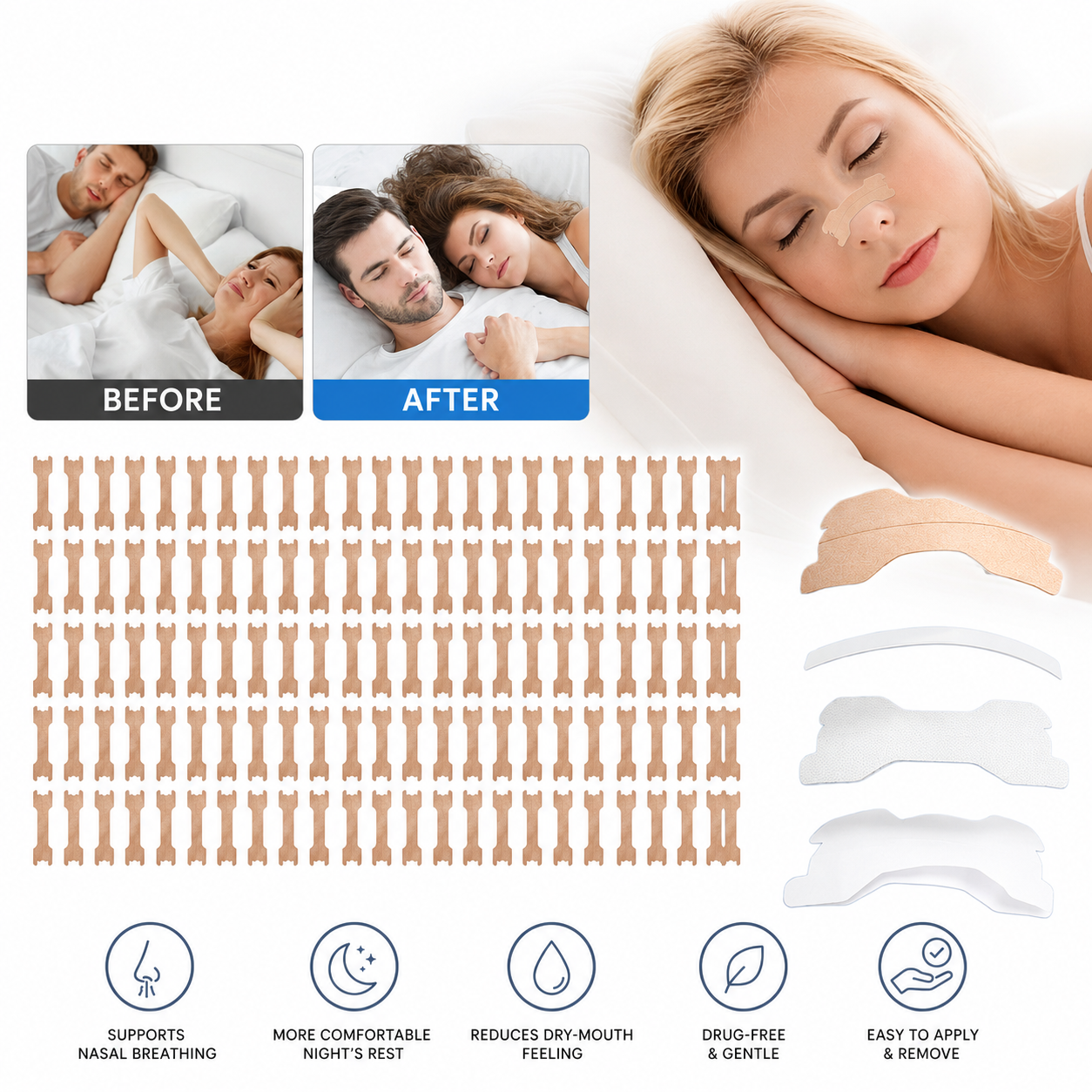 Nasal Strips for Your Nightly Wellness Ritual | Gaia Waves BreatheFlow™