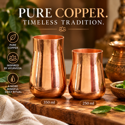 Pure Copper Cup | Inspired by Ayurvedic Tamra Jal
