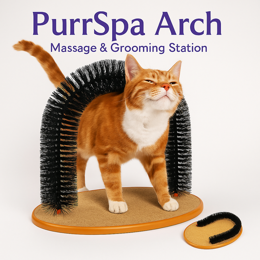 PurrSpa Arch – Massage & Grooming Station