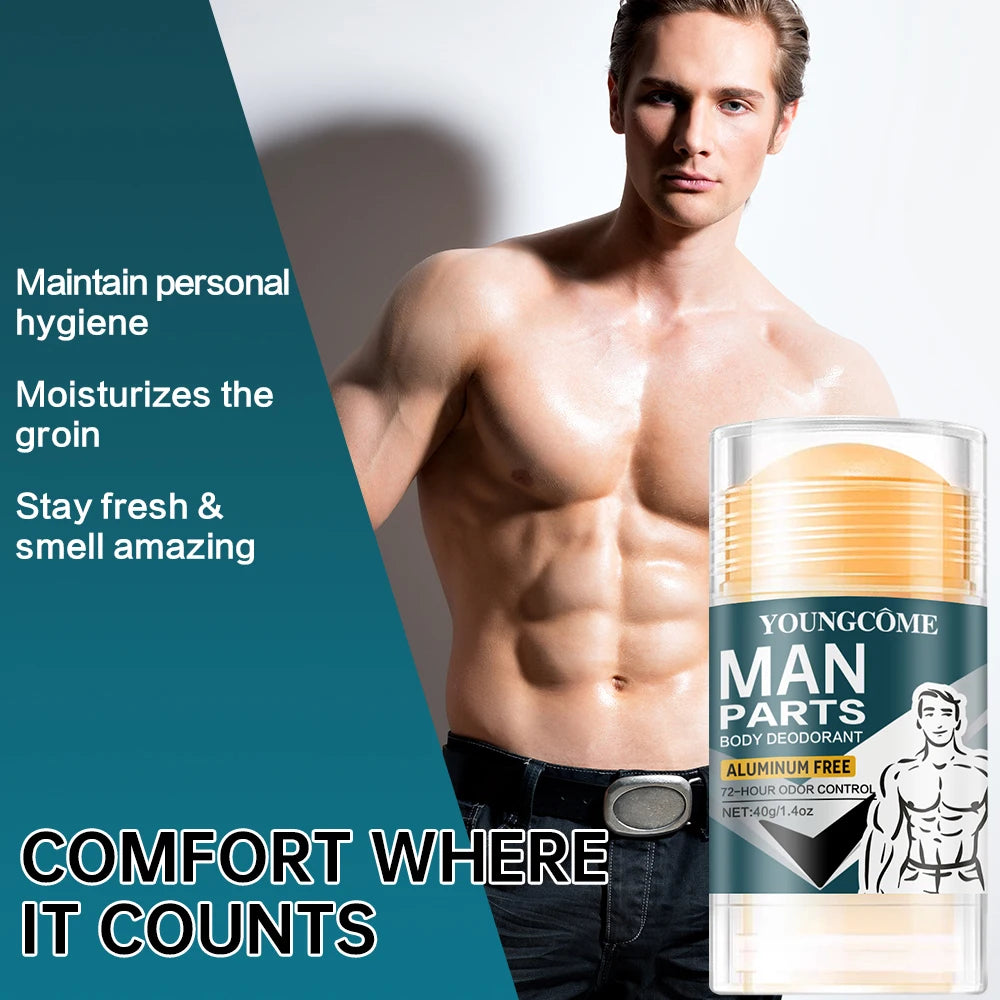 Natural Men's Deodorant Stick - Long-Lasting Odor Protection & Fresh Scent