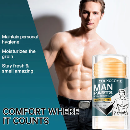 Natural Men's Deodorant Stick - Long-Lasting Odor Protection & Fresh Scent