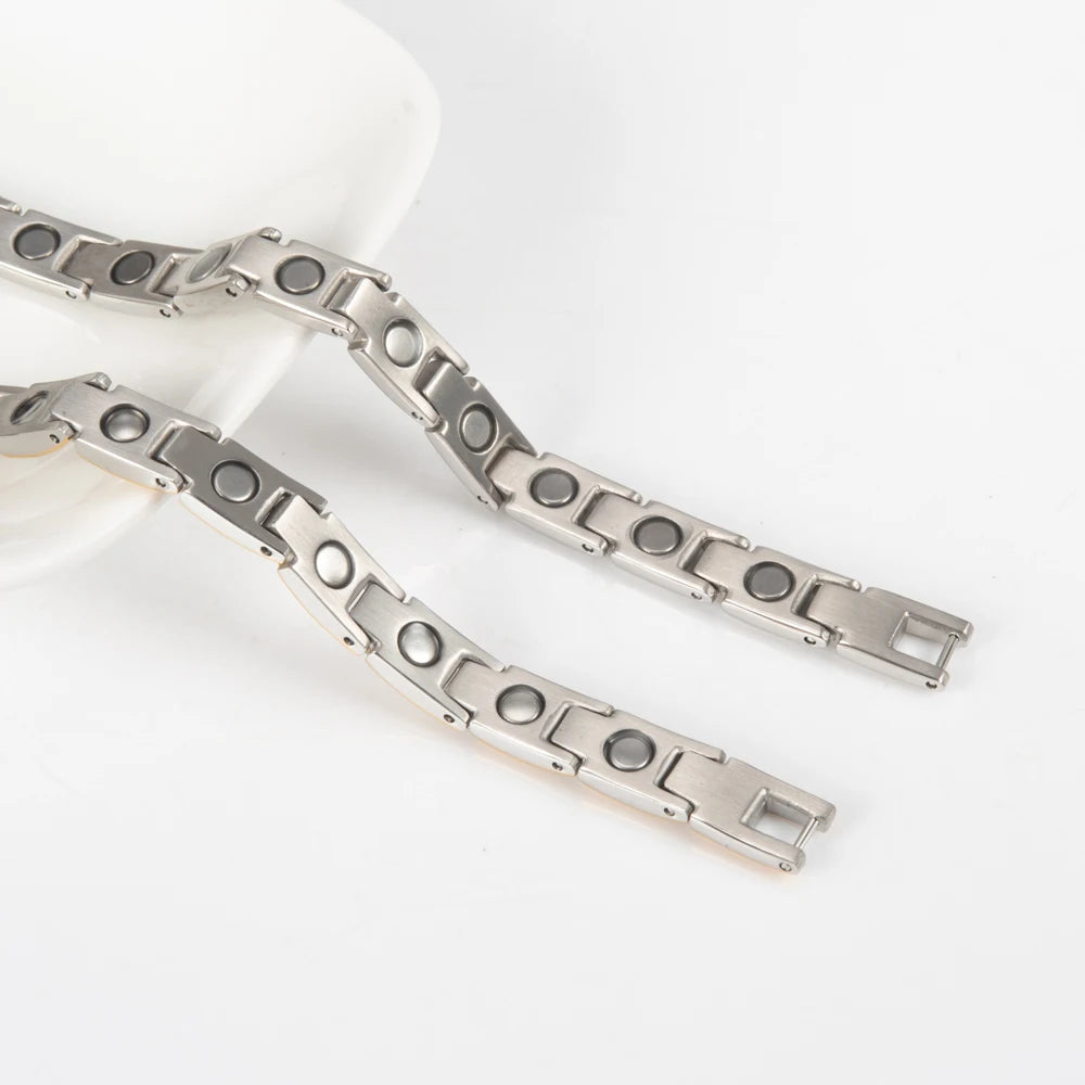 Premium Magnetic Therapy Anklets - Stainless Steel Chain for Women's Wellness & Energy Balance