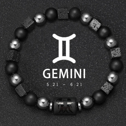 Natural Stone Zodiac Bracelets - Healing Crystal Jewelry for All 12 Signs | Couples & Friendship Gifts