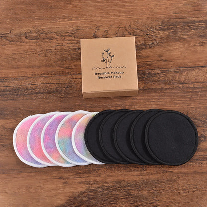 Eco Bamboo Makeup Remover Pads - 10 Pack Reusable Sustainable Cotton Rounds