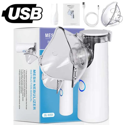 Silent Mesh Nebulizer - Professional Portable Ultrasonic Inhaler for Asthma & Respiratory Care | CE Certified
