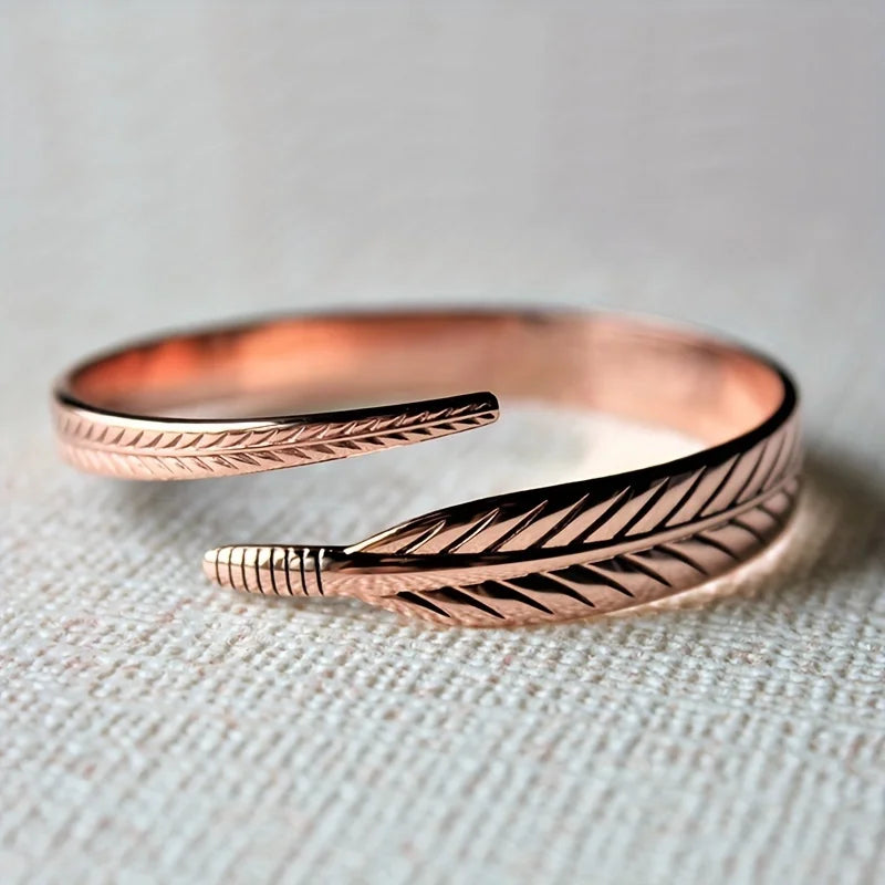 Roman Empress Copper Wing Cuff - Ancient Power Symbol for Modern Dominance & Confidence