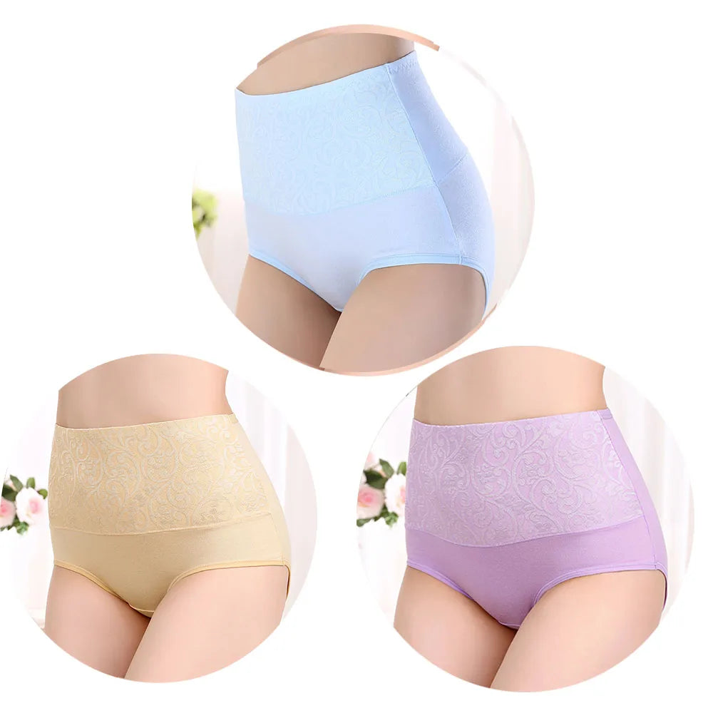 ComfortFit™ High Waist Cotton Briefs - 3-Pack Plus Size Underwear for Everyday Comfort L-5XL