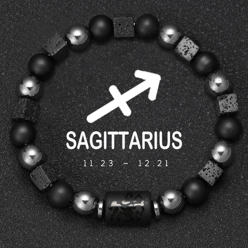 Natural Stone Zodiac Bracelets - Healing Crystal Jewelry for All 12 Signs | Couples & Friendship Gifts