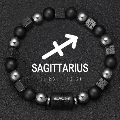 Natural Stone Zodiac Bracelets - Healing Crystal Jewelry for All 12 Signs | Couples & Friendship Gifts