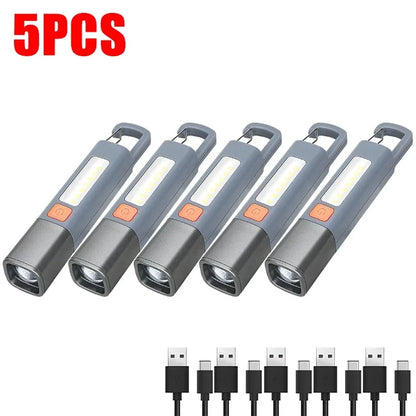 Rechargeable USB LED Flashlight - Super Bright Waterproof