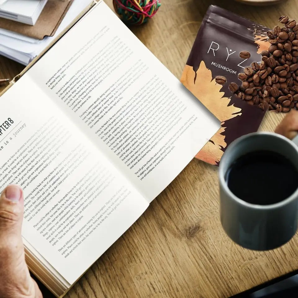 Premium Mushroom Coffee - Organic Shiitake & Cordyceps Blend for Energy & Focus