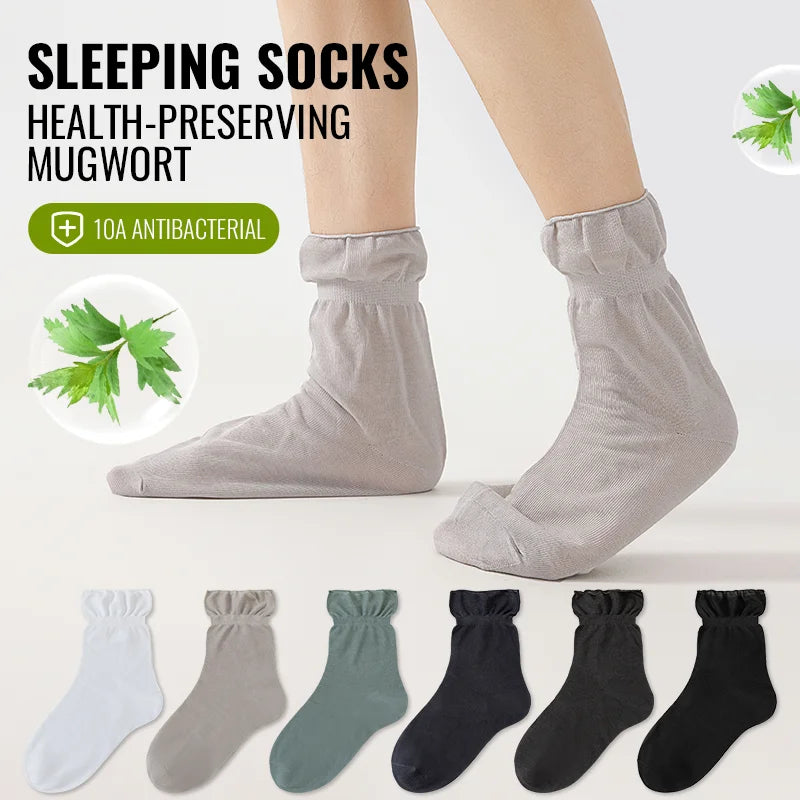 Comfort Sleep Socks - Natural Mugwort Cooling Footies