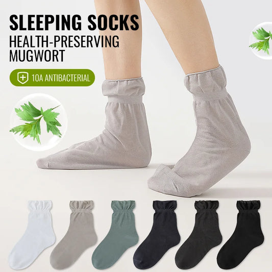 Comfort Sleep Socks - Natural Mugwort Cooling Footies