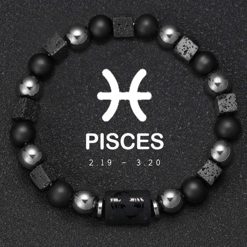 Natural Stone Zodiac Bracelets - Healing Crystal Jewelry for All 12 Signs | Couples & Friendship Gifts