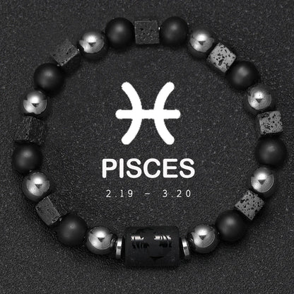 Natural Stone Zodiac Bracelets - Healing Crystal Jewelry for All 12 Signs | Couples & Friendship Gifts