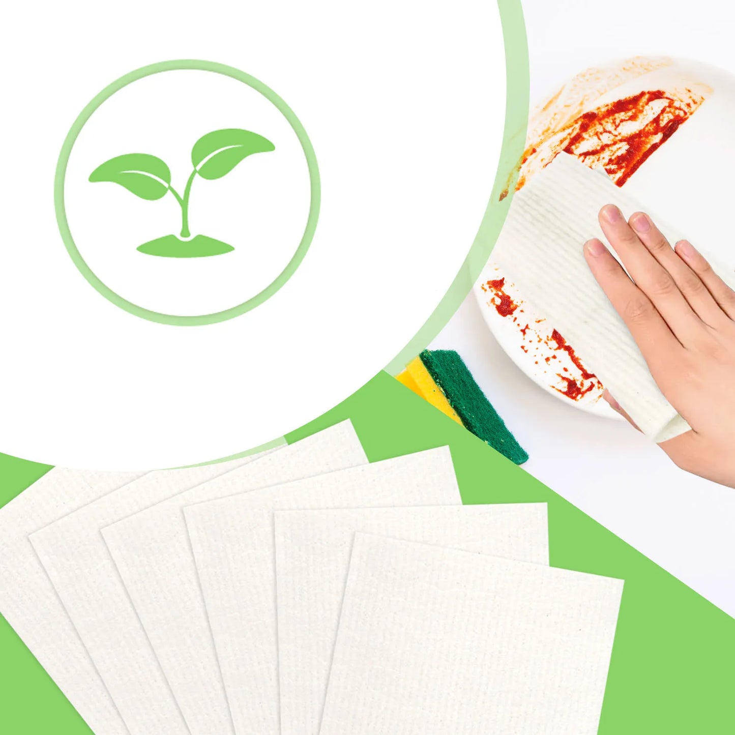 Swedish Dishcloths - Eco-Friendly Reusable Cleaning Cloths | Biodegradable & Super Absorbent